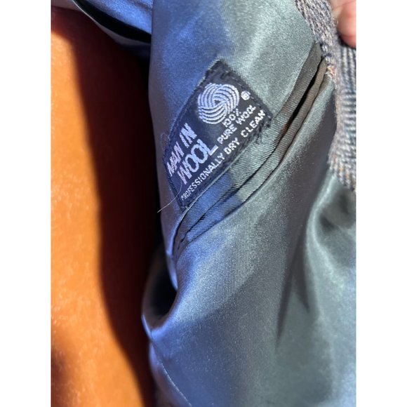 Vintage Cricketeer Dillards 100% Wool 2 Button Sport Coat Gray Blazer USA - Picture 7 of 10